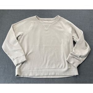 Andrew Marc Pullover Sweatshirt Mens M Beige Textured Casual‎ Minimal Soft